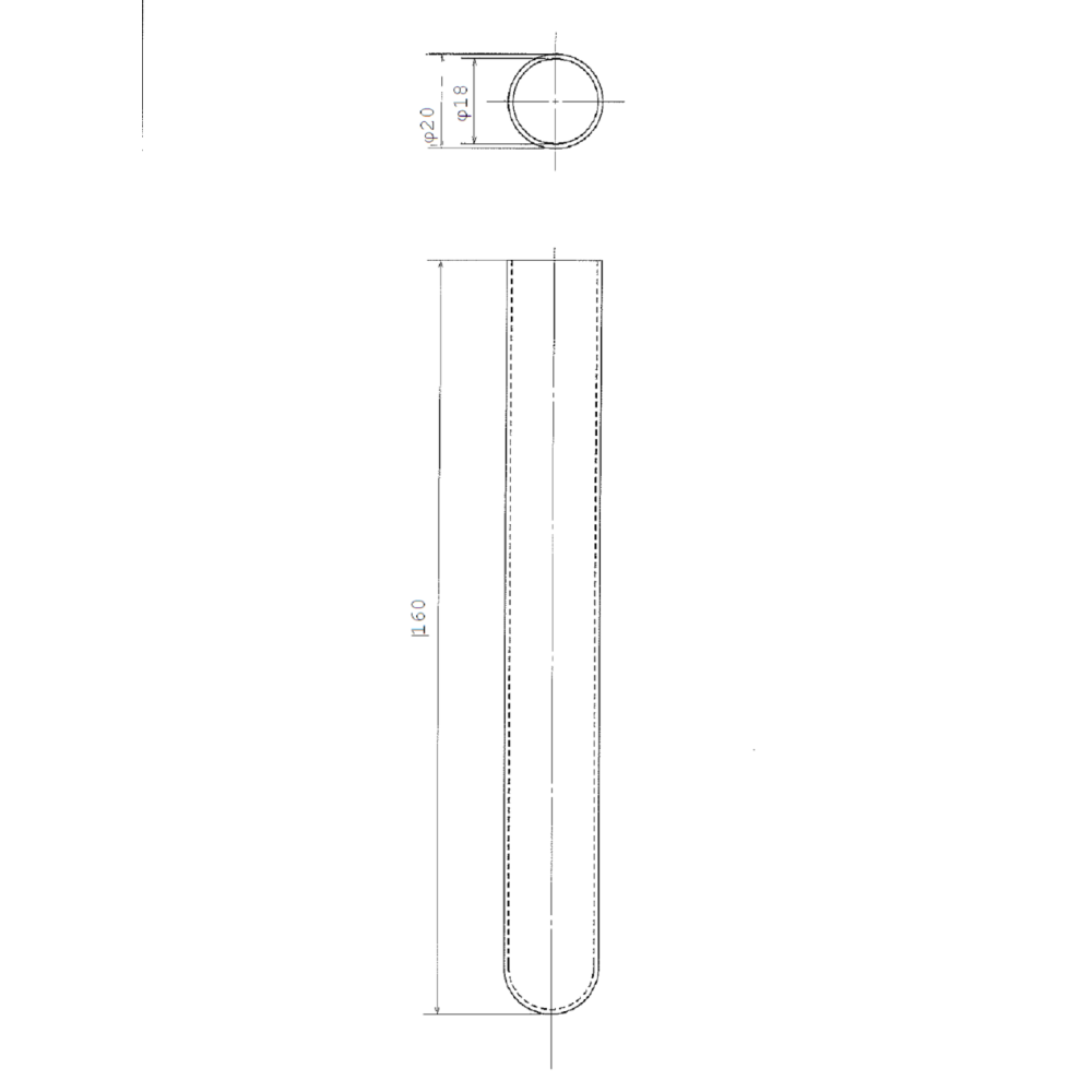 石英試料管（トラップ管及び大容量用外管）